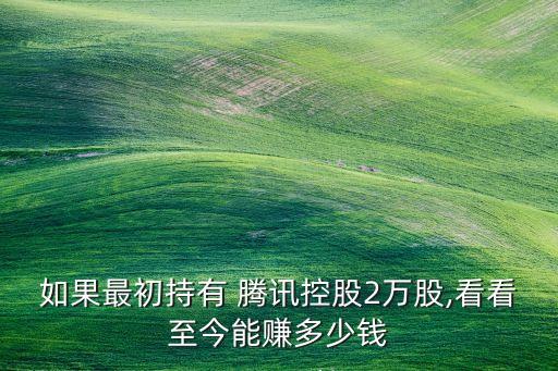 如果最初持有 騰訊控股2萬(wàn)股,看看至今能賺多少錢(qián)