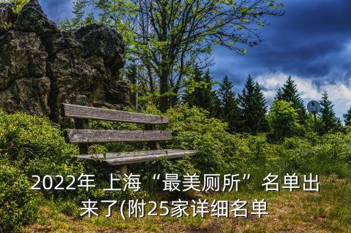 2022年 上?！白蠲缼泵麊纬鰜砹?附25家詳細(xì)名單