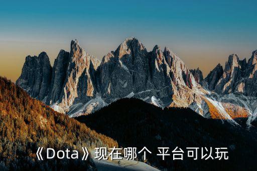 《Dota》現(xiàn)在哪個(gè) 平臺可以玩