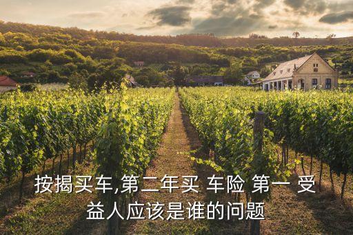 按揭買車,第二年買 車險 第一 受益人應該是誰的問題