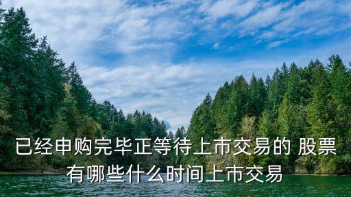 已經(jīng)申購?fù)戤呎却鲜薪灰椎?股票有哪些什么時(shí)間上市交易