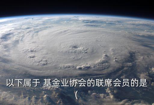 以下屬于 基金業(yè)協(xié)會(huì)的聯(lián)席會(huì)員的是(