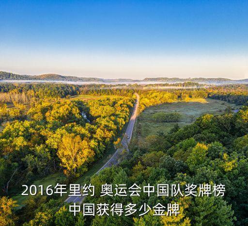 2016年里約 奧運(yùn)會中國隊獎牌榜中國獲得多少金牌