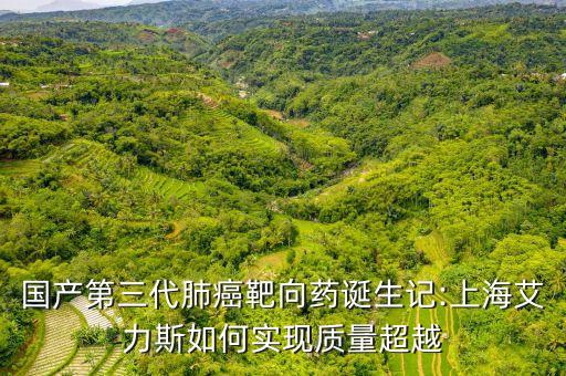 國產第三代肺癌靶向藥誕生記:上海艾力斯如何實現質量超越
